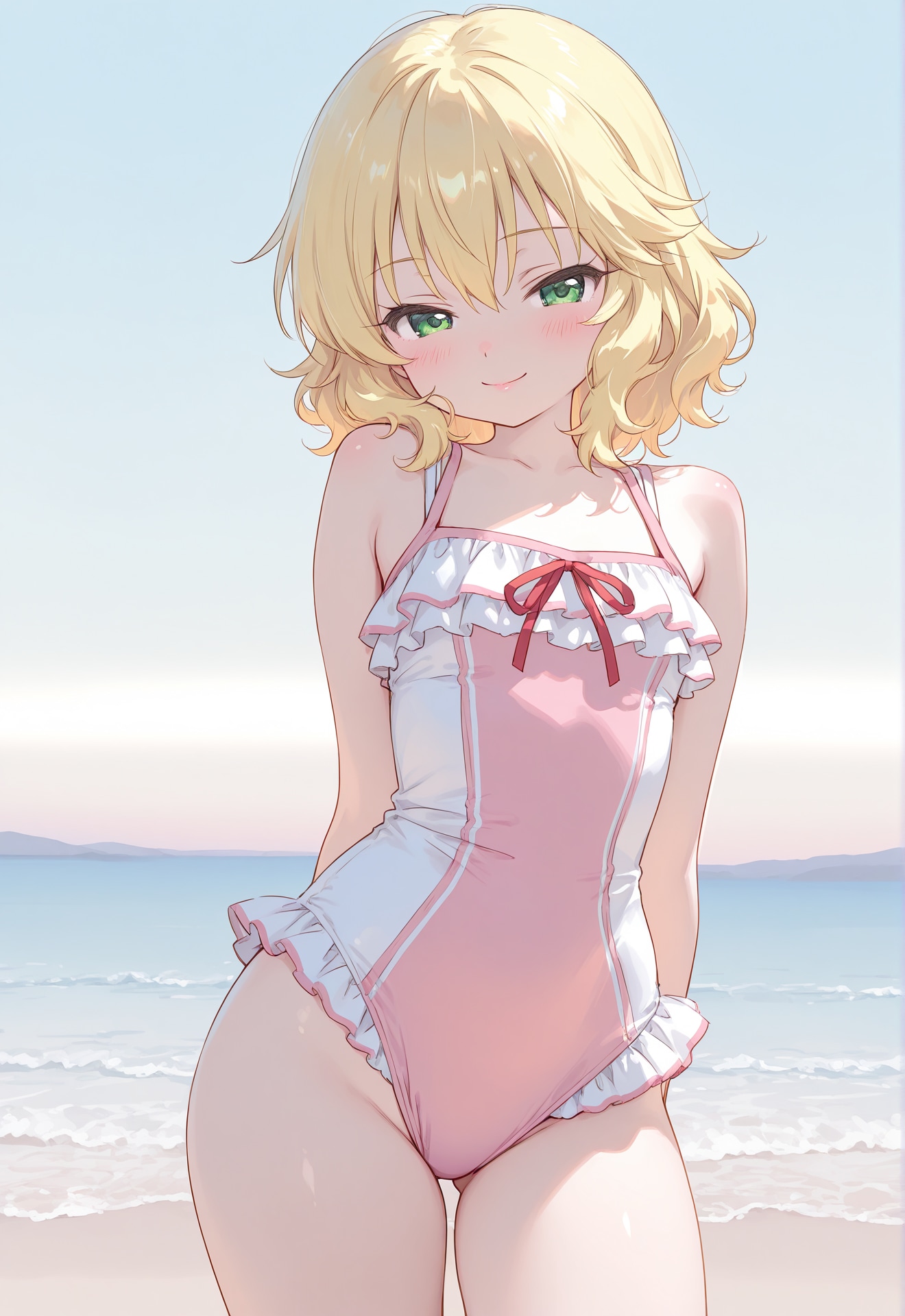 ワンピース水着の桃華ちゃま