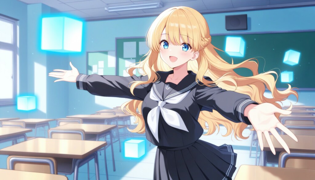 ちちぷいちゃん、電子世界の学園へ