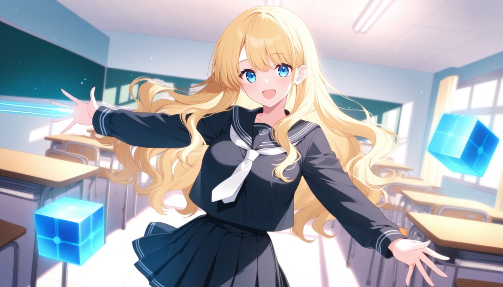 ちちぷいちゃん、電子世界の学園へ