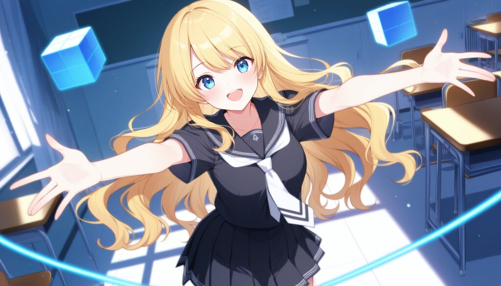 ちちぷいちゃん、電子世界の学園へ