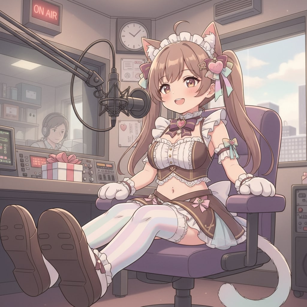 茶ツイにゃん。2月13日 #世界ラジオデー。バレンタインメイド。