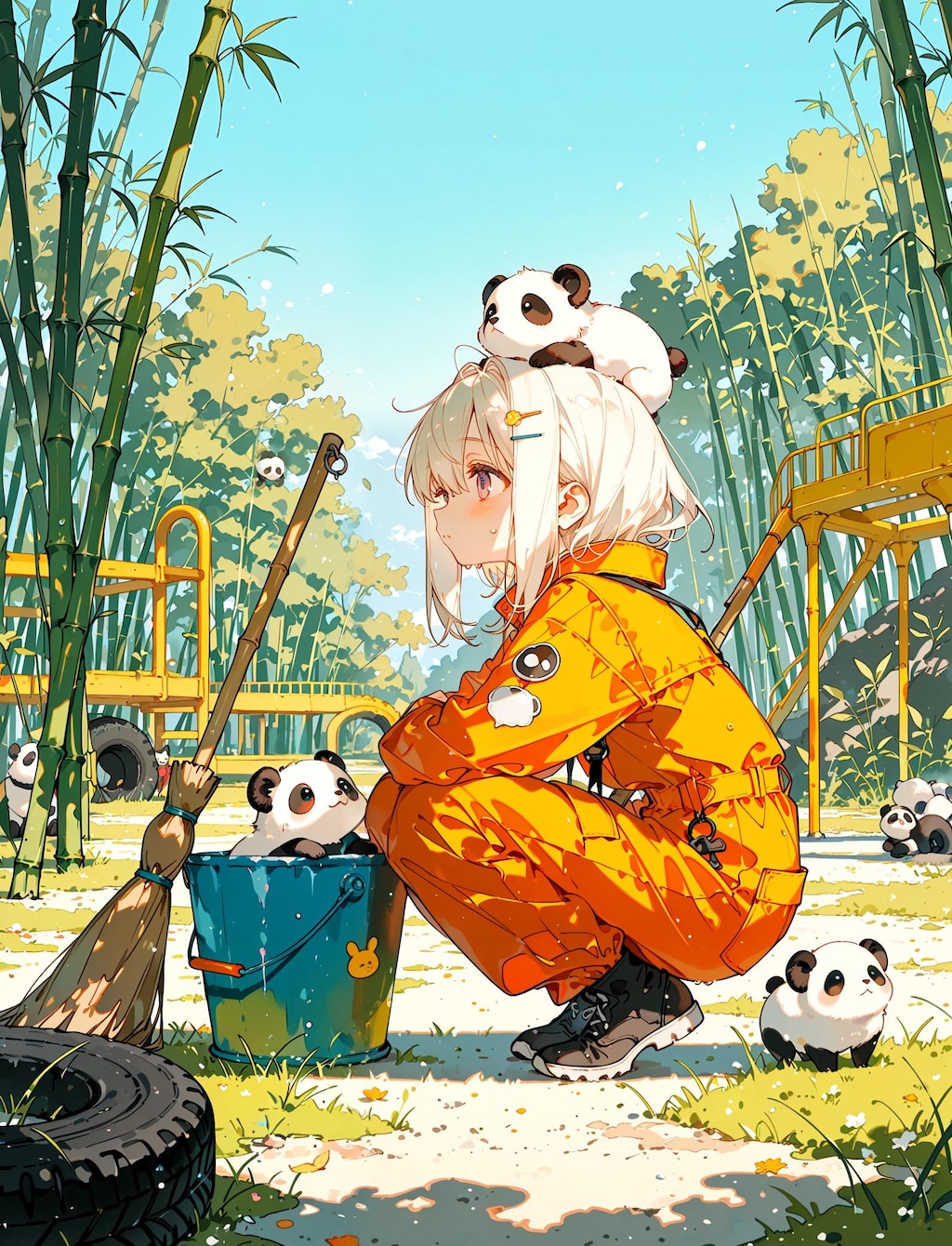 飼育員の少女