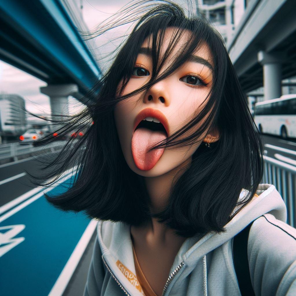舌出しスナップ