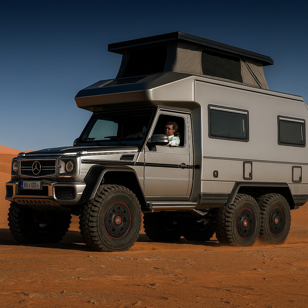 メルセデスベンツ6輪車キャンピングカー | の人気AIイラスト・グラビア