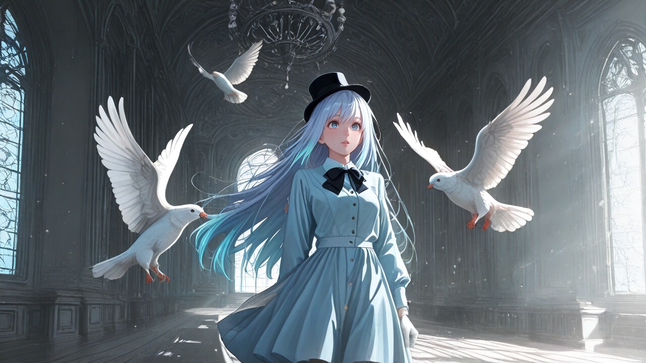 手品ショーまでの道ーハトを飛ばせました | の人気AIイラスト・グラビア