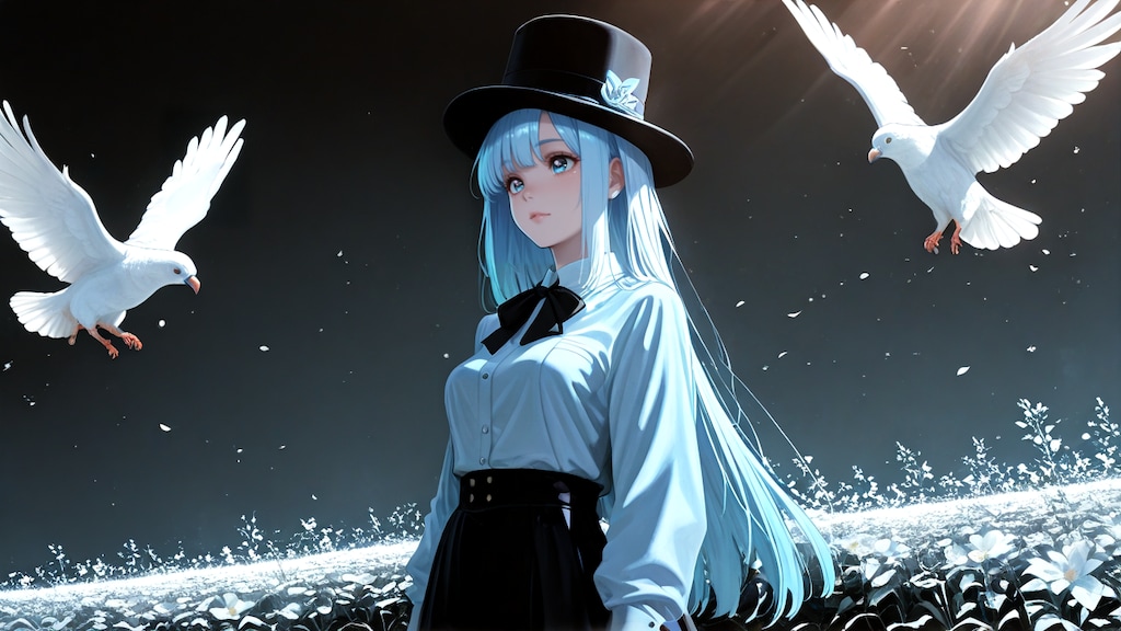 手品ショーまでの道ーハトを飛ばせました