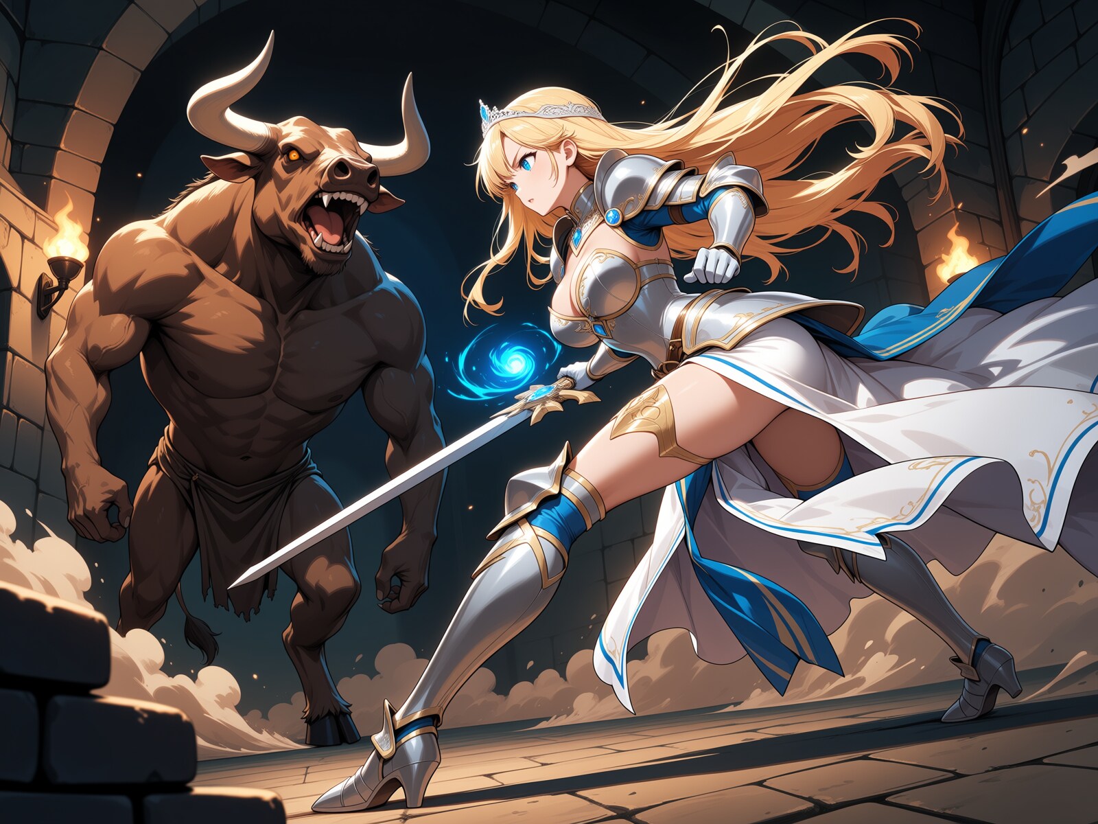 姫騎士セレスティーナ vs ミノタウロス