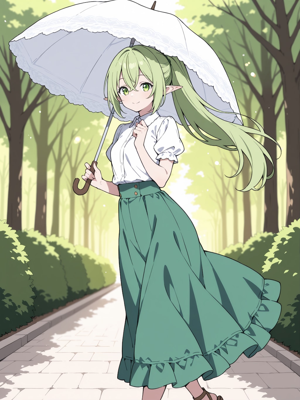 お散歩、エレノアちゃん