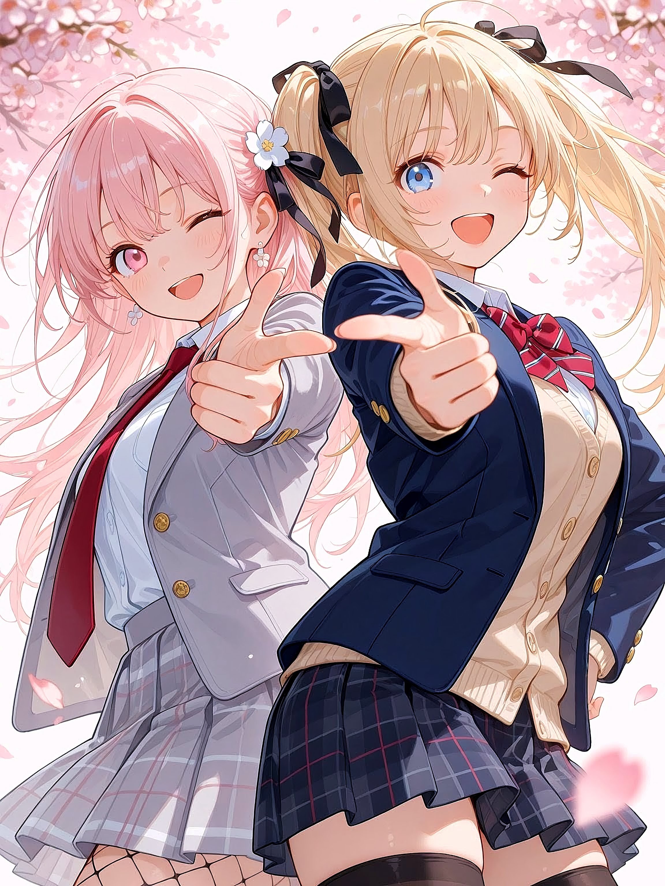 美桜ちゃんとツーショット | の人気AIイラスト・グラビア