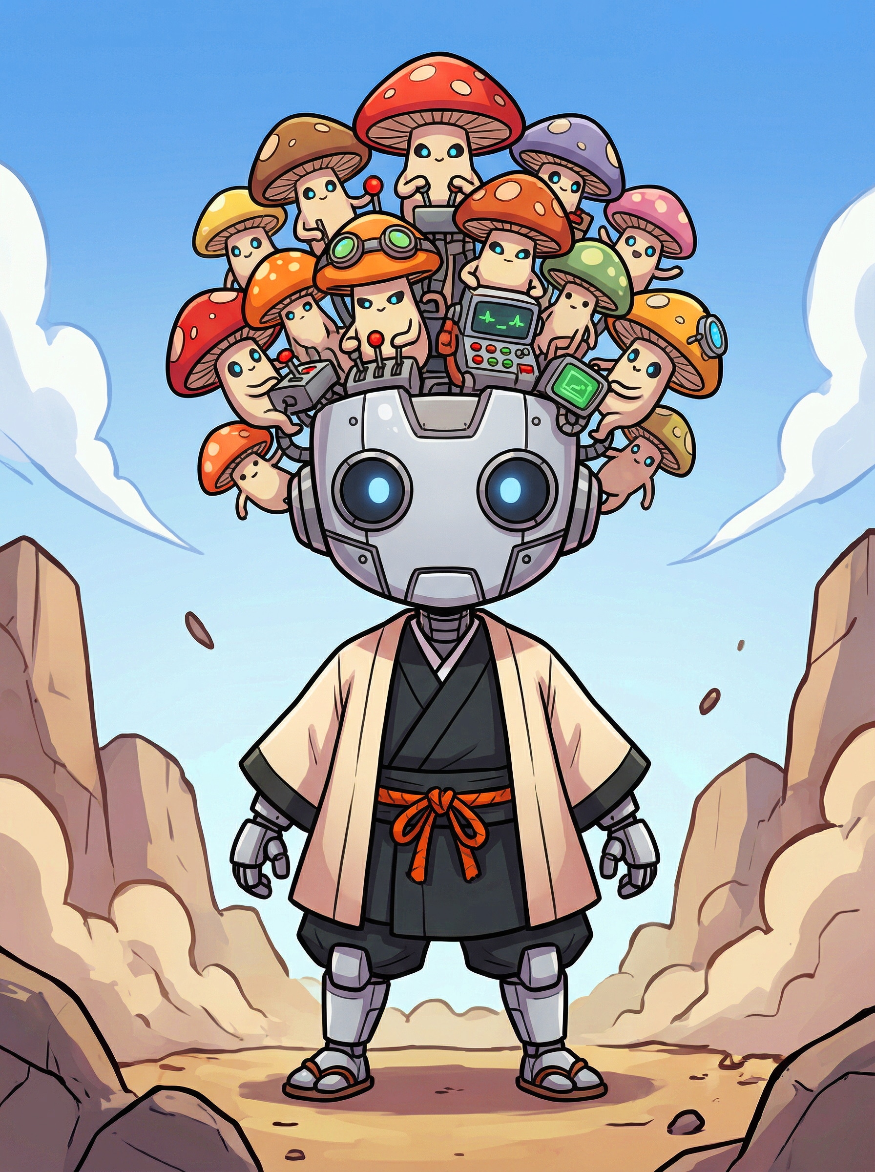 キノコ星人とAJIROBEEⅡ型 | の人気AIイラスト・グラビア
