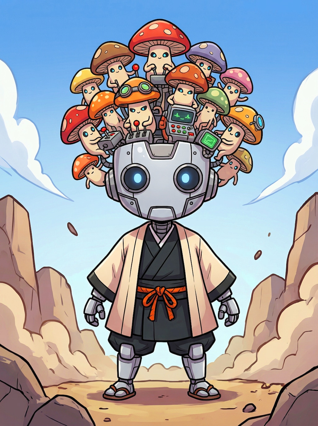 キノコ星人とAJIROBEEⅡ型