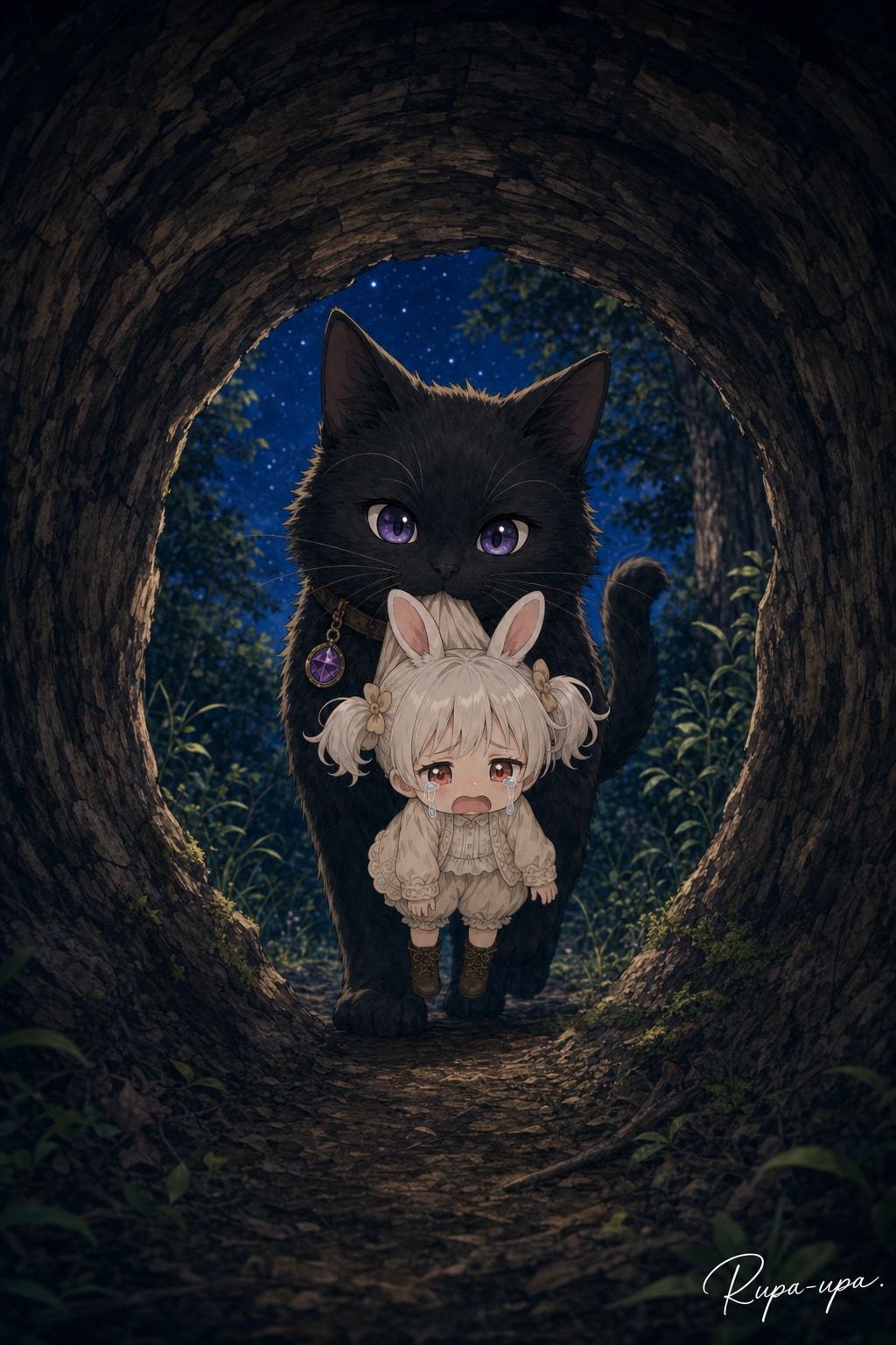 🐰うさぴょんの冒険【第2話】～呑気なうさぴょん～ | の人気AIイラスト・グラビア