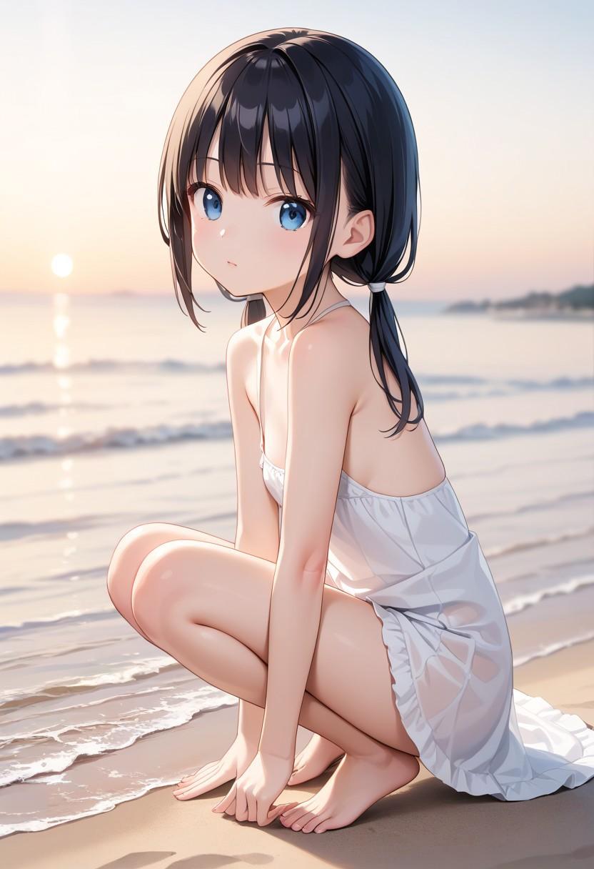 夏の終わり(キャミソールドレスの少女)(8)