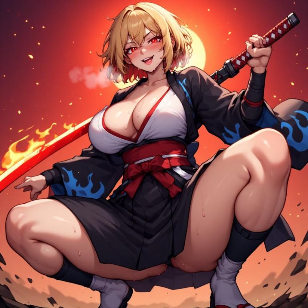 金髪女子の幕末剣士Ver.R-15