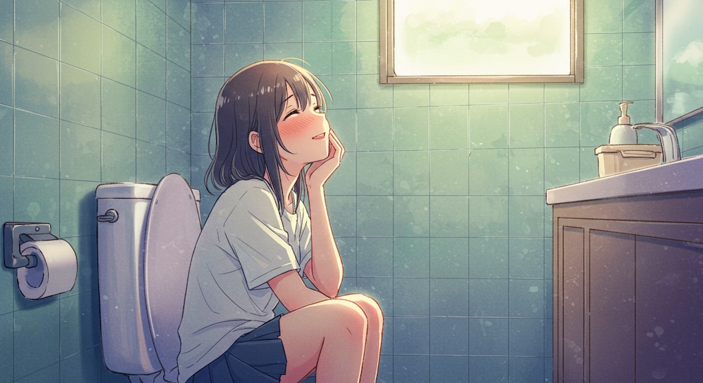 通じず、苦悶する少女