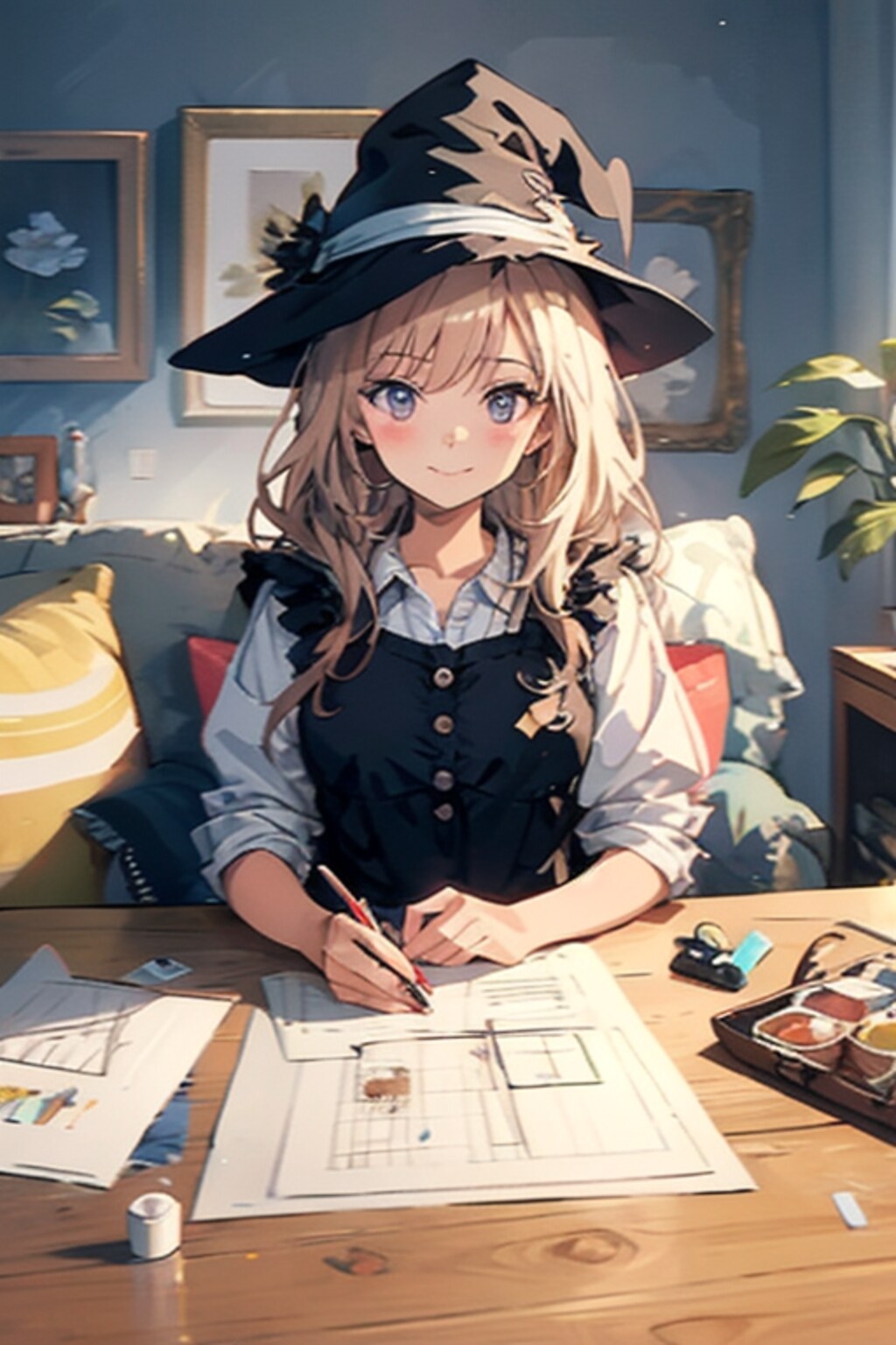 イラストを描く魔女