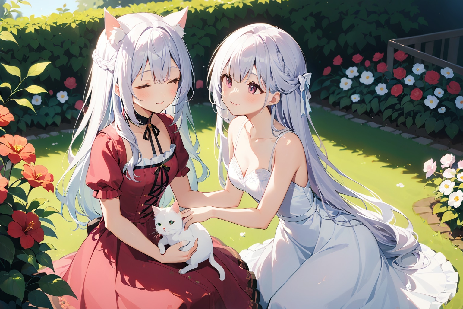 猫を撫でる_2026/05/01 | の人気AIイラスト・グラビア