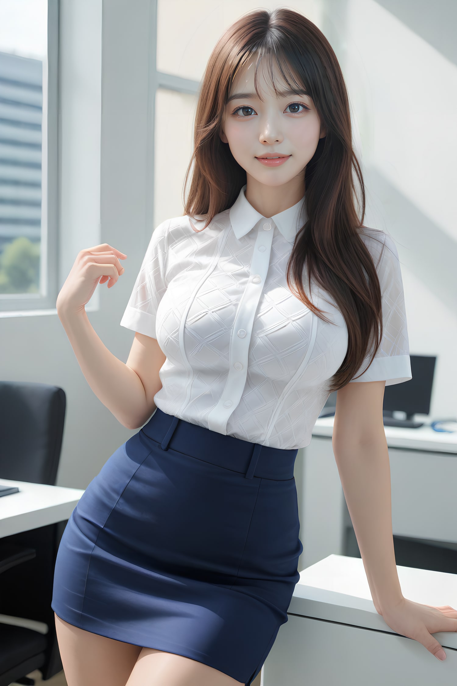 夏服のOL香織