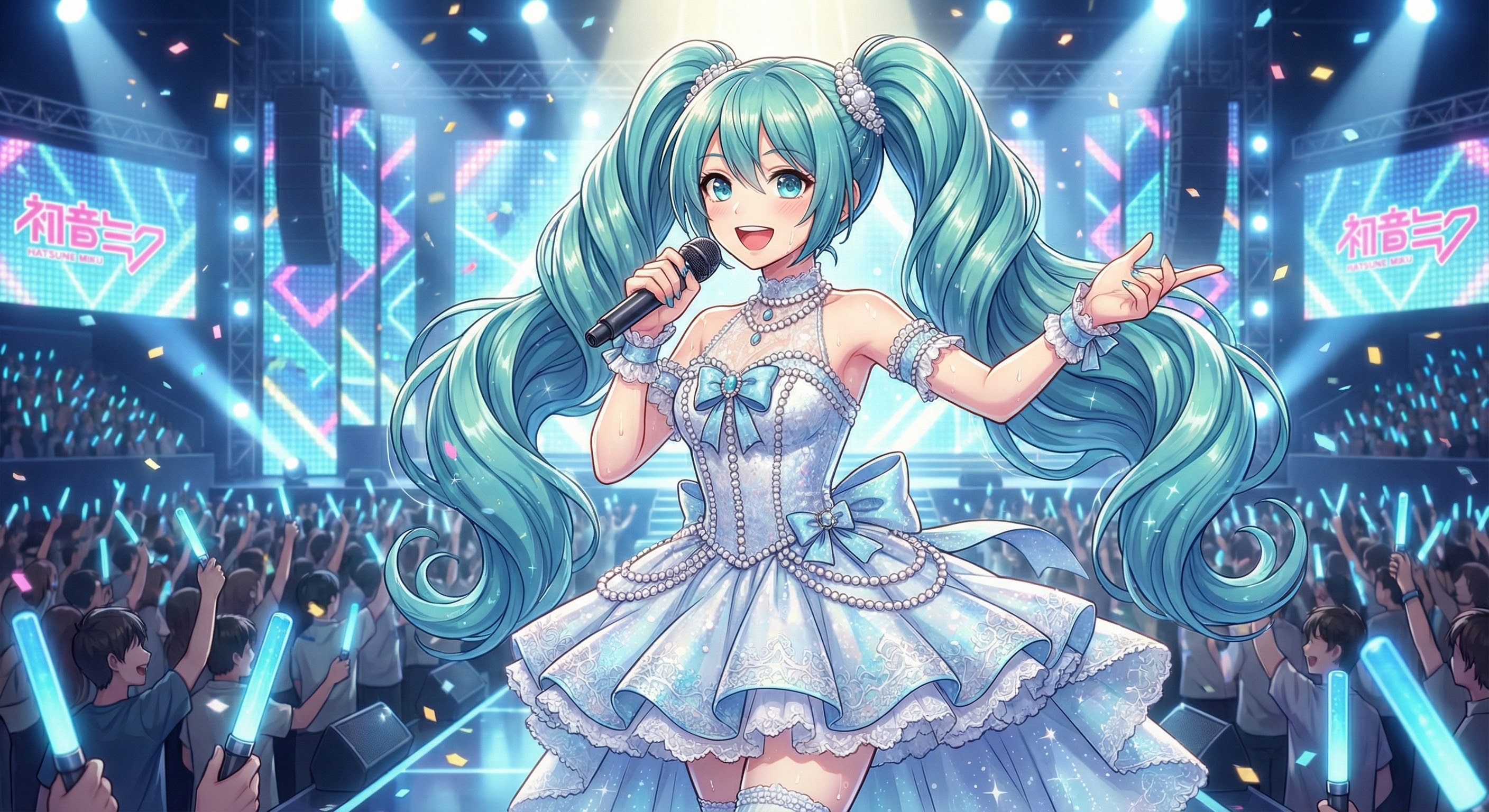 ミクさん ライブ🎶 | の人気AIイラスト・グラビア