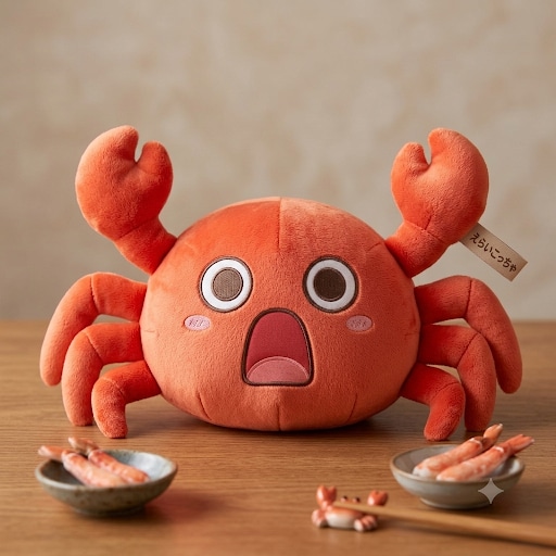 えらいこっちゃ蟹ぬいぐるみ