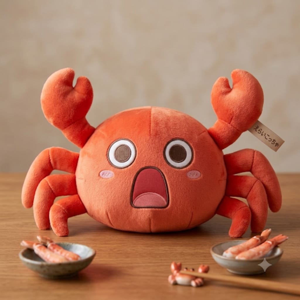 えらいこっちゃ蟹ぬいぐるみ