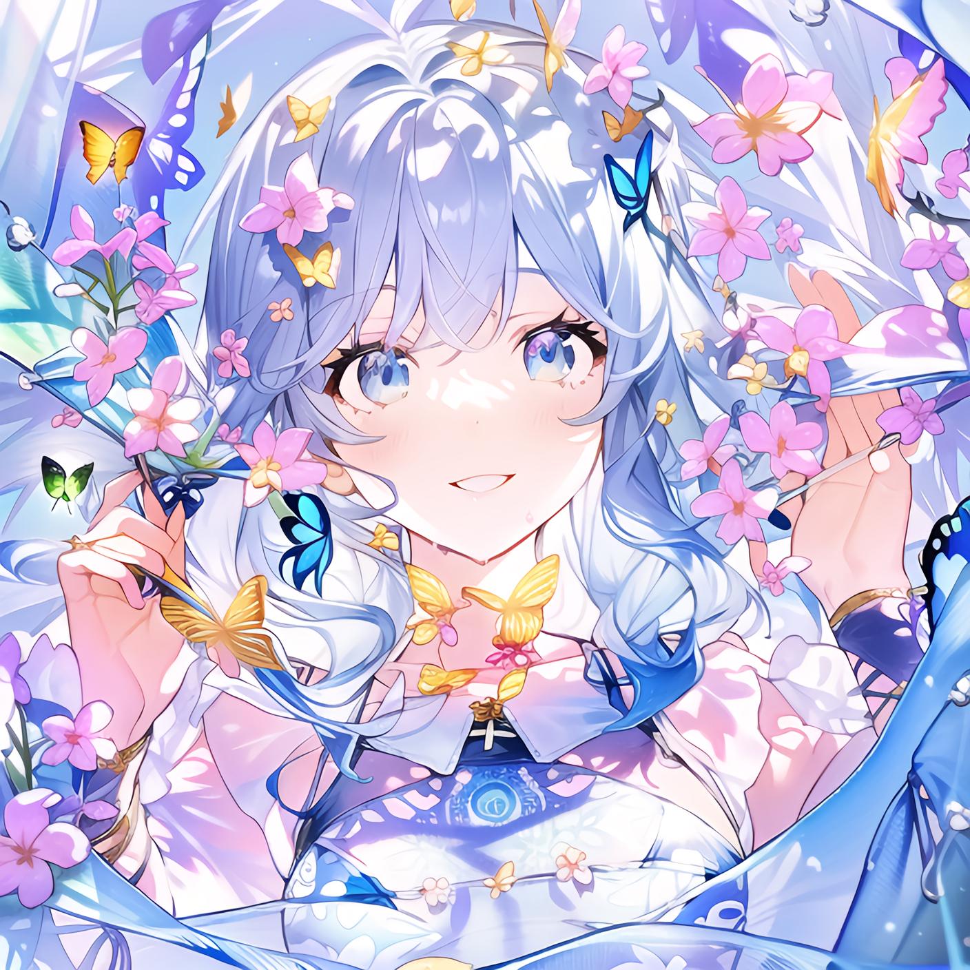 花と蝶の輪