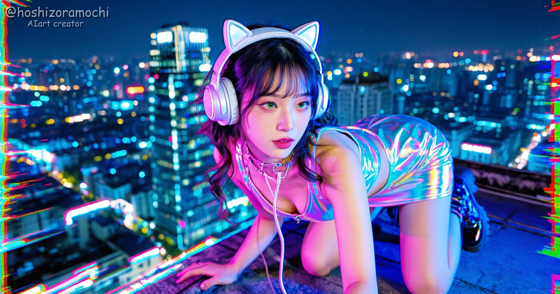 摩天楼を弄ぶネオンの仔猫 🐈‍⬛⚡️