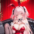 赤色バニーガール 3枚目