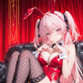 赤色バニーガール 2枚目
