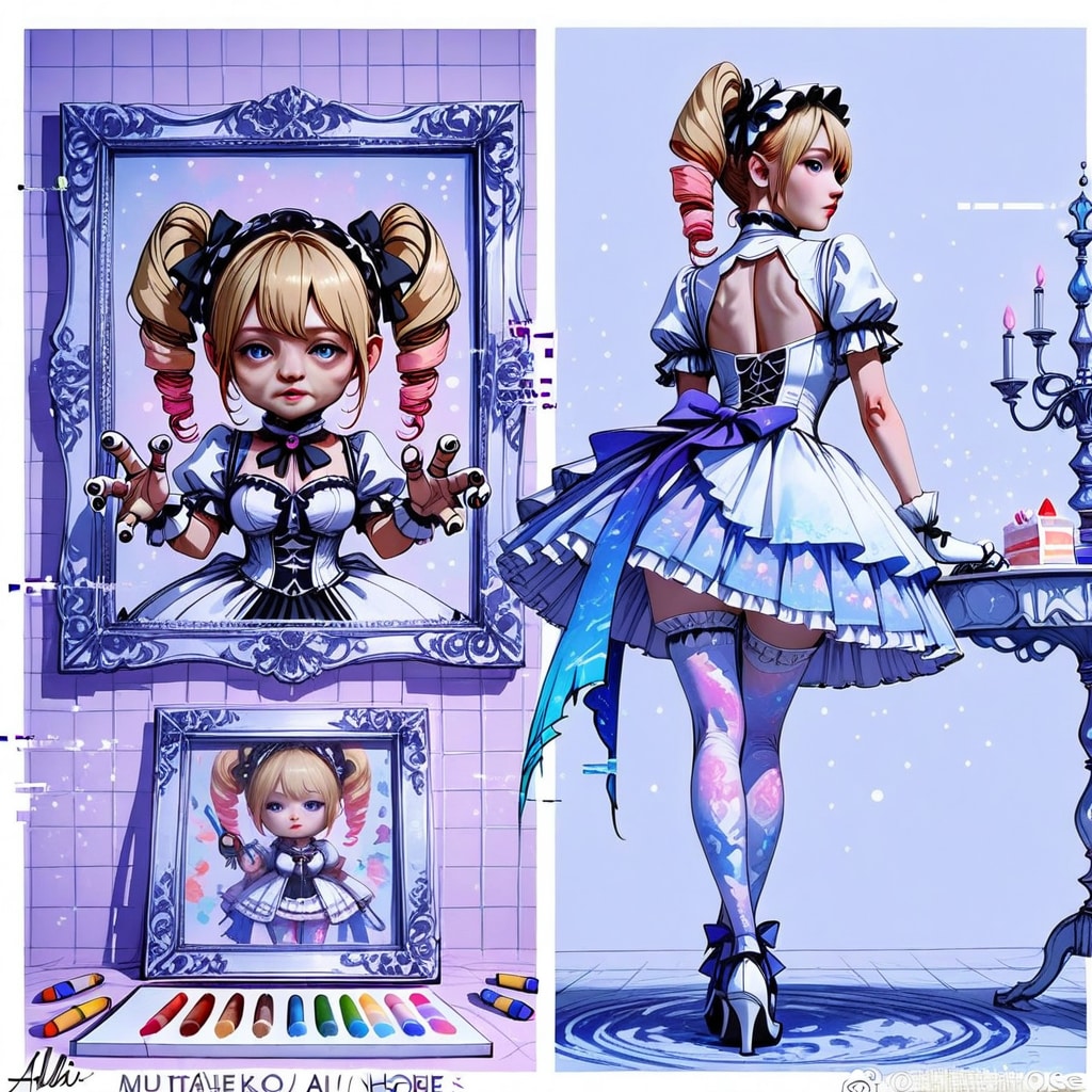 APRICOTちゃんとLARIMARちゃんのネガティブプロンプト実験