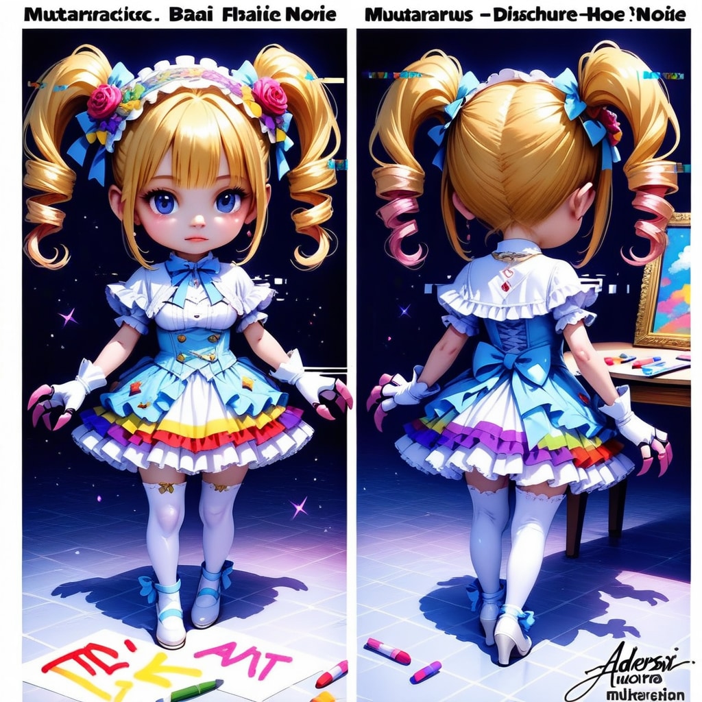 APRICOTちゃんとLARIMARちゃんのネガティブプロンプト実験 | の人気AIイラスト・グラビア