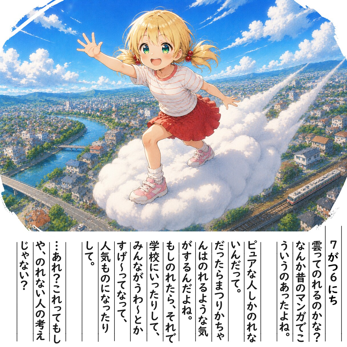 【絵日記】くもにのりたいって思ったことある？