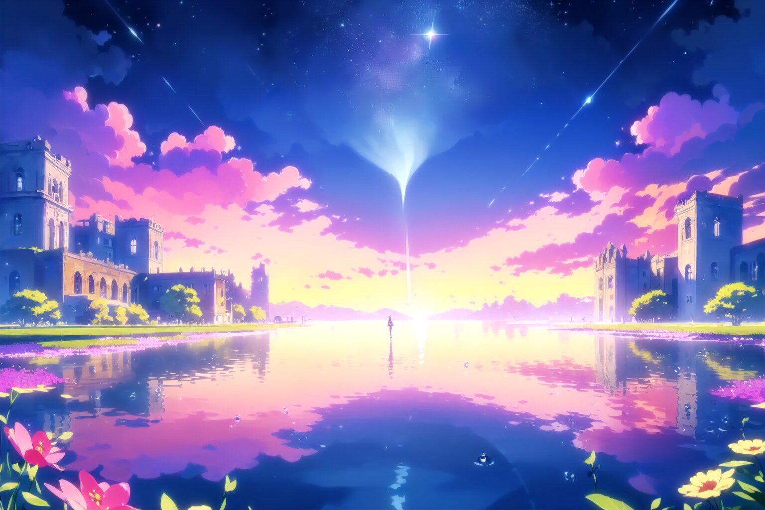 星空と水面_OPAL