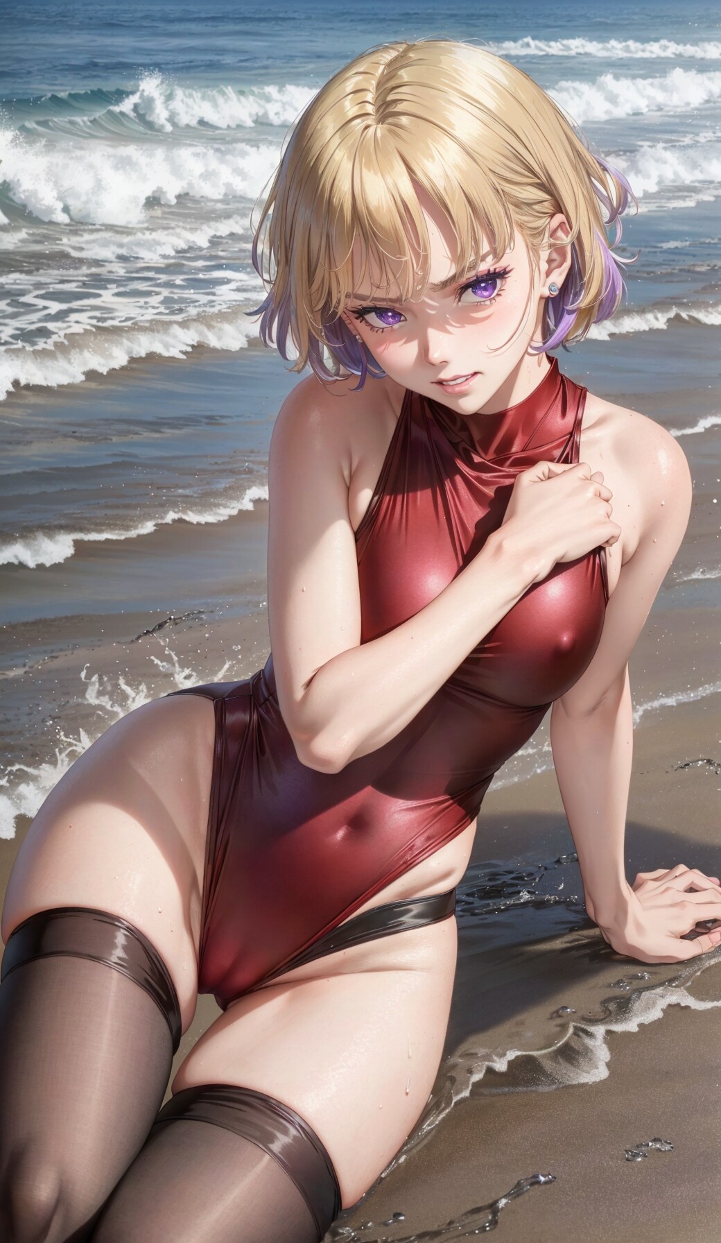 くっころな競泳水着女子
