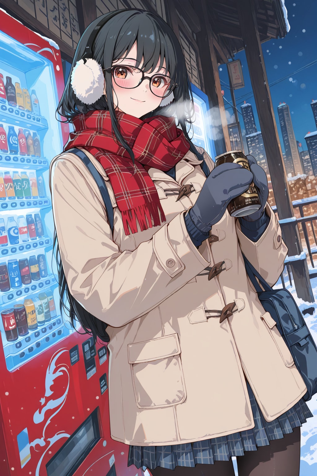 白い息と缶コーヒー