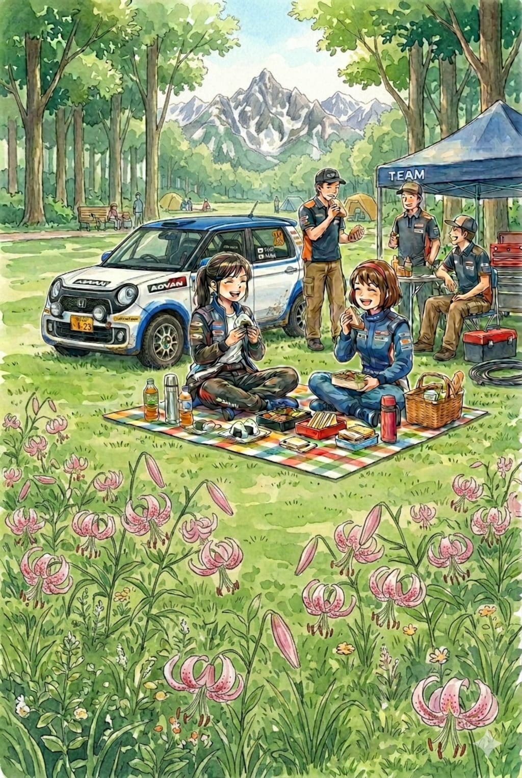 ラリー（昼食休憩中）
