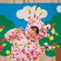 お遊戯会で桜の木を演じる愛娘 4枚目