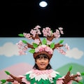 お遊戯会で桜の木を演じる愛娘 10枚目