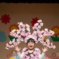 お遊戯会で桜の木を演じる愛娘 5枚目