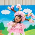 お遊戯会で桜の木を演じる愛娘 6枚目