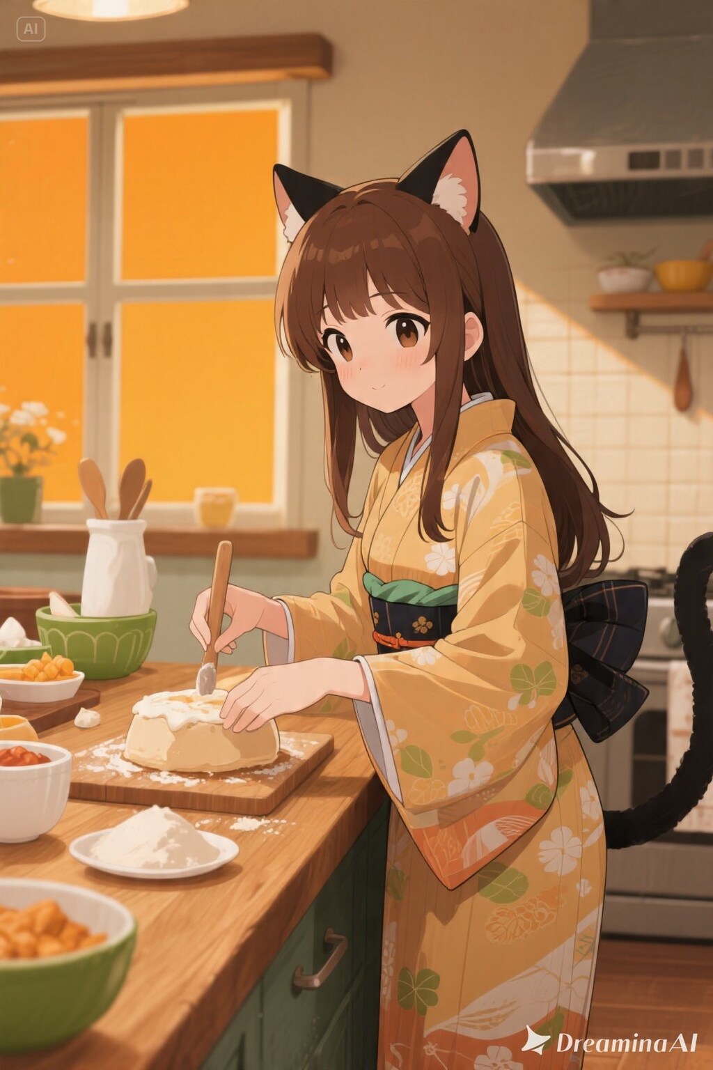 ケーキを作るみことちゃん