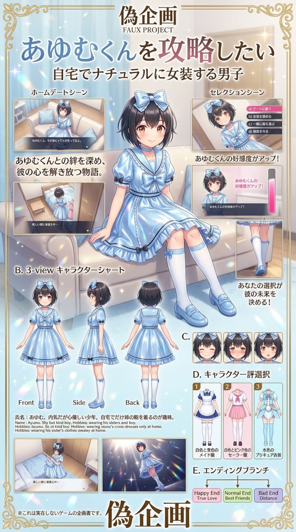 あゆむくんを攻略したい　自宅でナチュラルに女装する男子