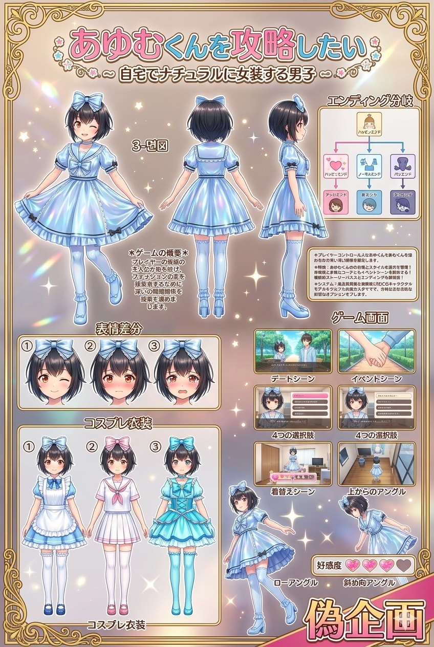 あゆむくんを攻略したい　自宅でナチュラルに女装する男子 | の人気AIイラスト・グラビア