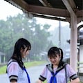 Grok 見せてくれる大雨のバス停 6枚目