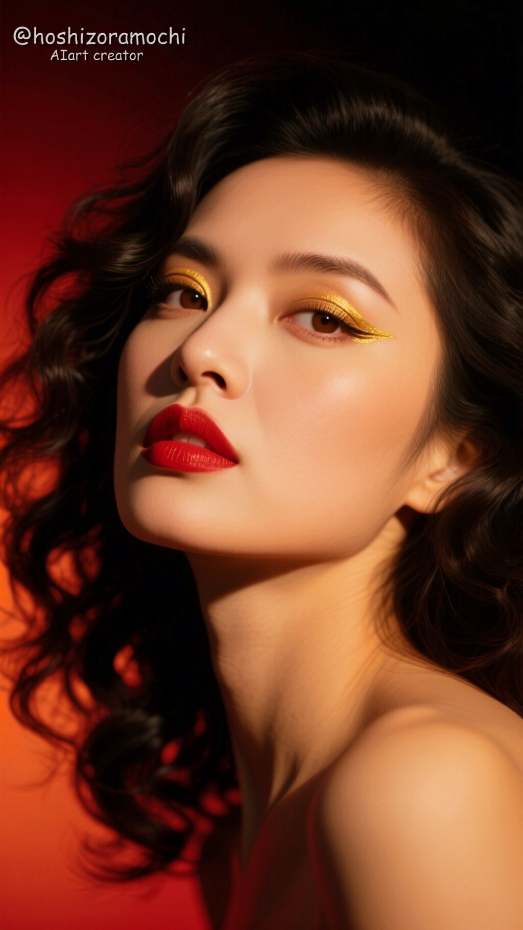 真紅の情熱に燃える眼差し🔥
