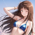茶髪ロングJKと出会った夏 2枚目