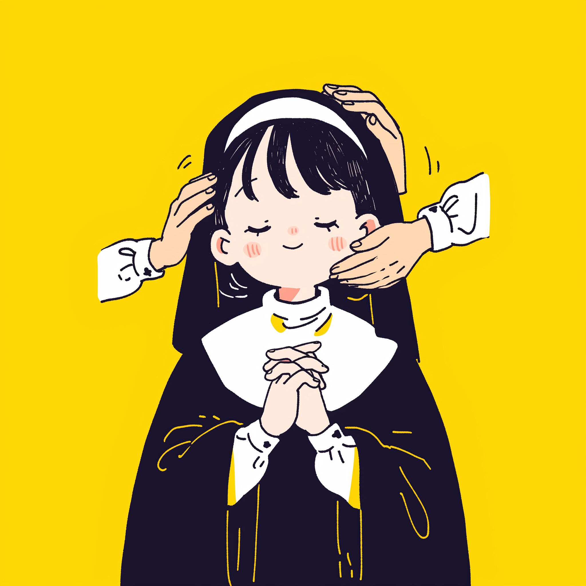 祈り手、なでなで | の人気AIイラスト・グラビア