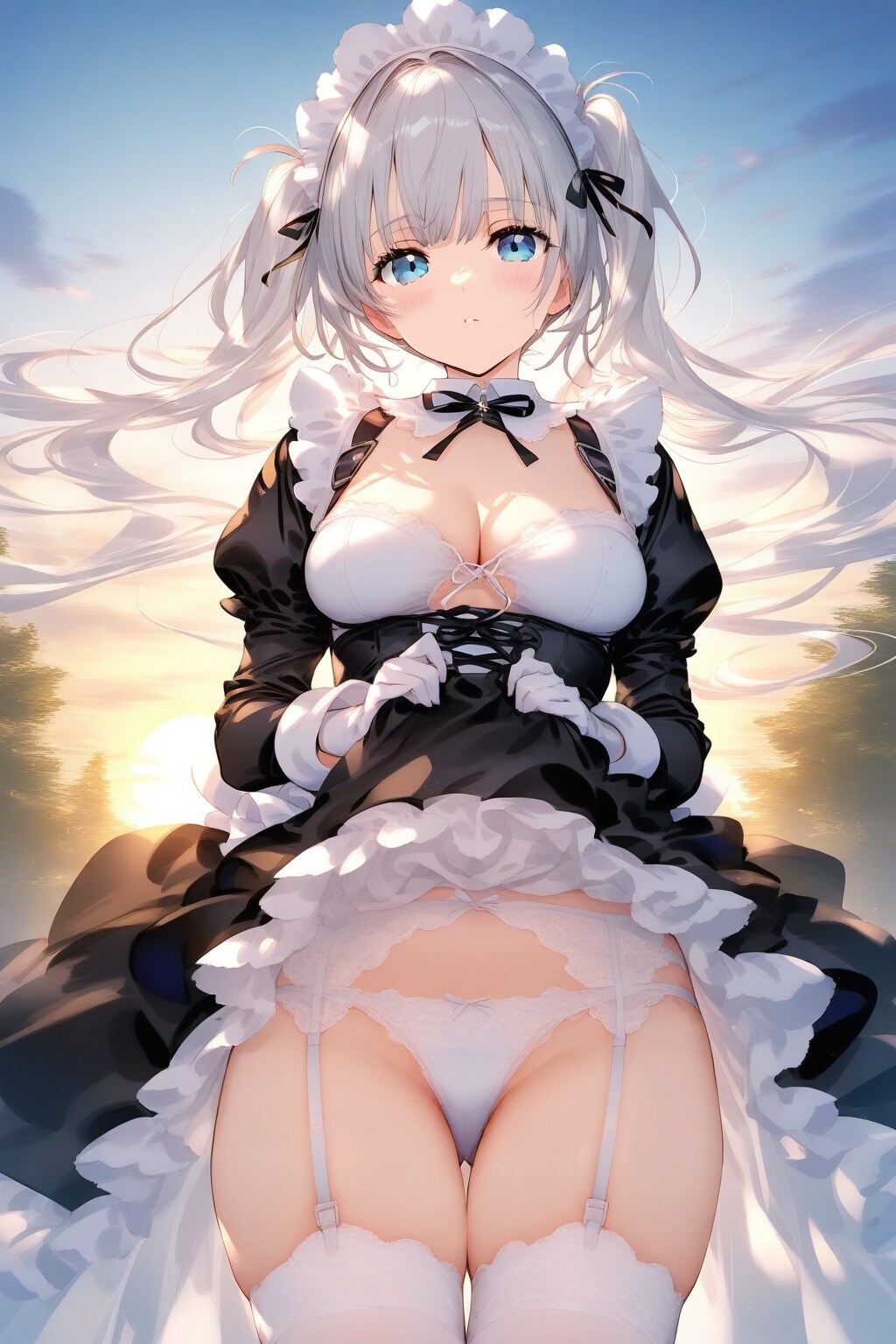 たくし上げメイド