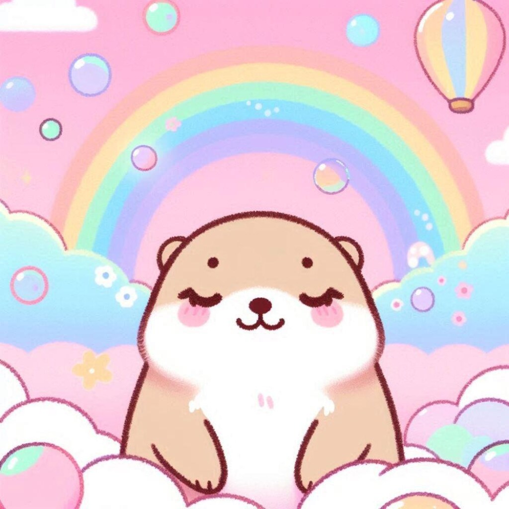 パステルゆめかわ風、マーモット