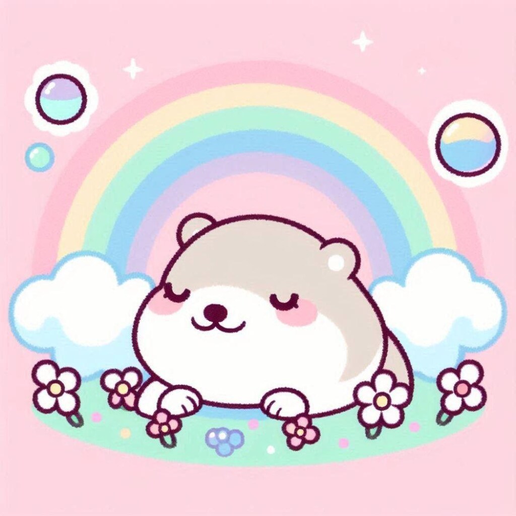 パステルゆめかわ風、マーモット